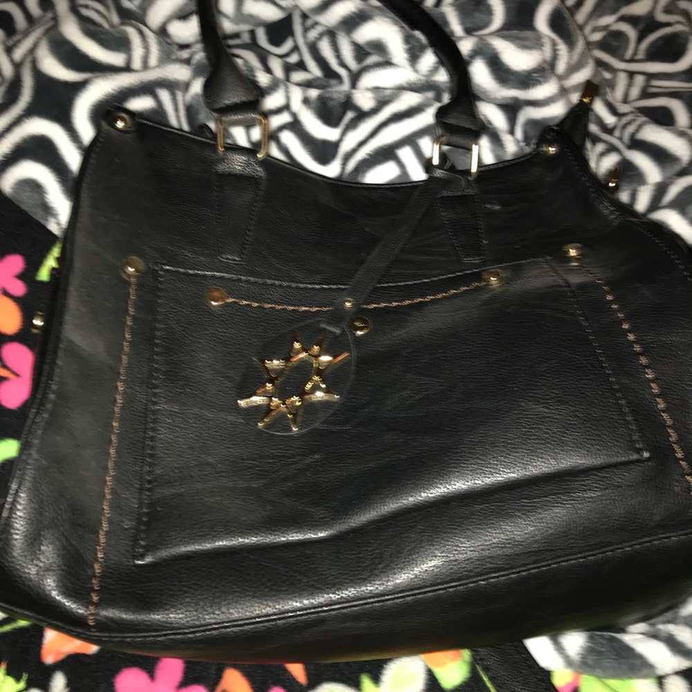 Black satchel purse